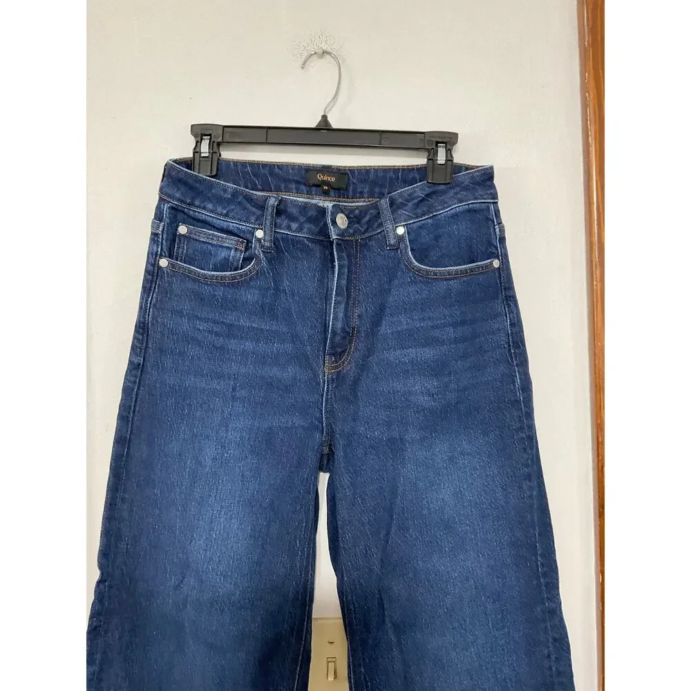 Bella Stretch Wide-Leg Jeans Stormy Blue 29"/30" Medium Stretch Organic Cotton - Picture 3 of 6